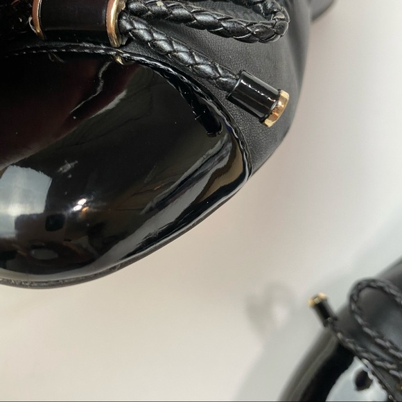 Geox Respira Black Floralie Round Toe Slip On Wedges with Bow Detail Size 9/39 - Picture 10 of 12